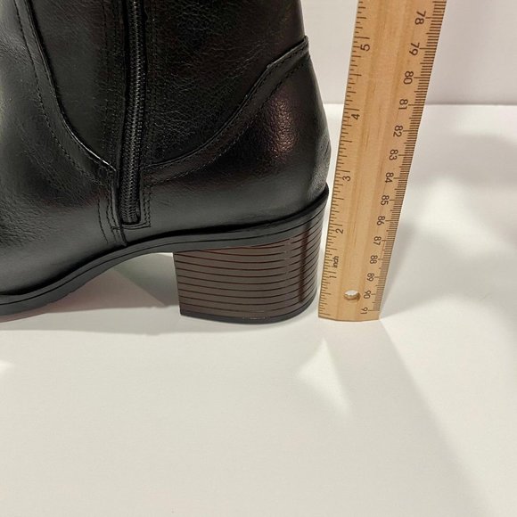 Clarks Women's Wide Calf Knee High Boot - Hollis Moon - 8M - Black Leather -NEW - Picture 2 of 10